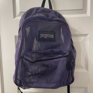 PURPLE MESH JANSPORT BACKPACK